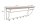 Portemanteau mural 77 cm bois vintage fer 7 crochets