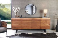 Buffet en bois dacacia fer 180 cm piètement...
