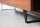 TV Lowboard 140 cm bord darbre compartiments tiroirs bois fer
