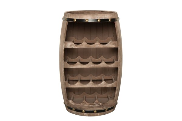 Casier à vin Tonneau de vin design Bois massif Barrique