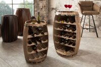 Casier &agrave; vin Tonneau de vin design Bois massif...