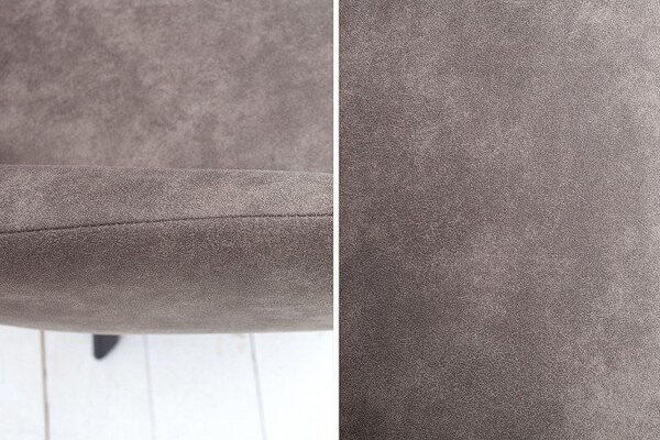 Chaise de salle à manger avec dossier en taupe