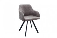 Chaise de salle à manger avec dossier en taupe