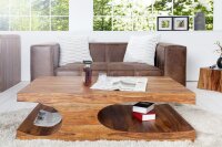 Table basse en bois de sheesham 120x50 cm en naturel