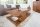 Table basse en bois de sheesham 120x50 cm en naturel