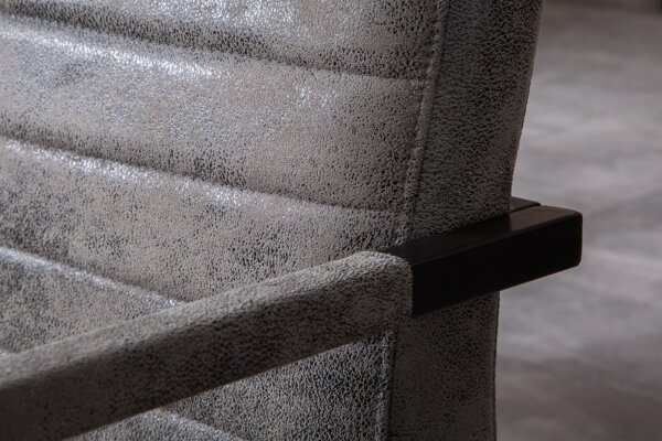 Banc Microfibre Fer 160 cm en Gris Noir