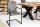 Chaise &agrave; pi&egrave;tement luge avec accoudoirs Gris Noir