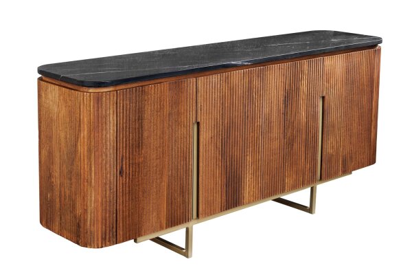 Buffet marbre bois métal largeur 160 cm design art déco