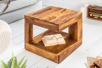 Table basse en bois de sheesham 45x175 cm en naturel