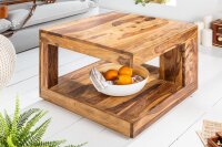 Table basse en bois de sheesham 60x45 cm en naturel