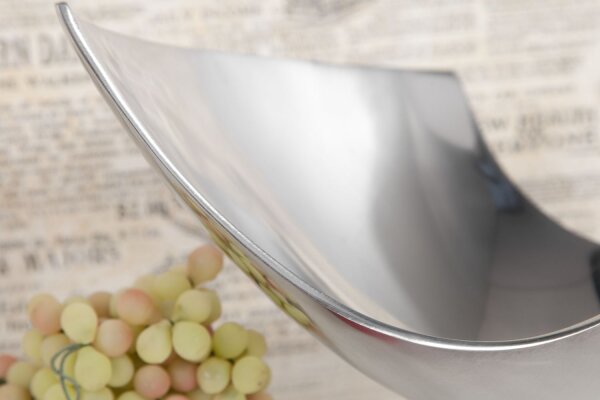 Coupe à fruits en aluminium 25x13 cm en argent