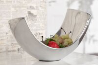 Coupe &agrave; fruits en aluminium 25x13 cm en argent