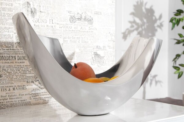 Coupe à fruits en aluminium 35 cm en argent
