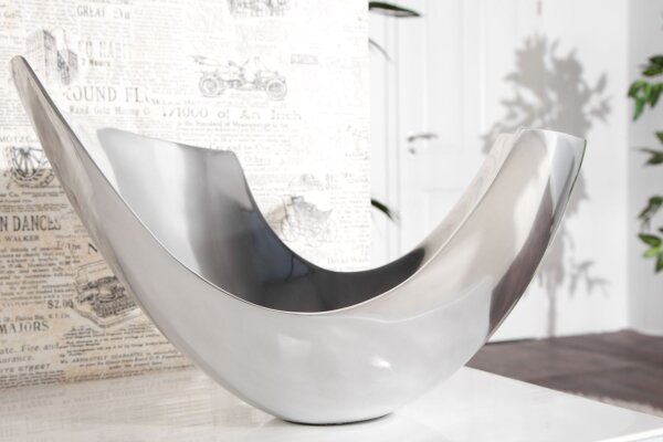 Coupe à fruits en aluminium 35 cm en argent
