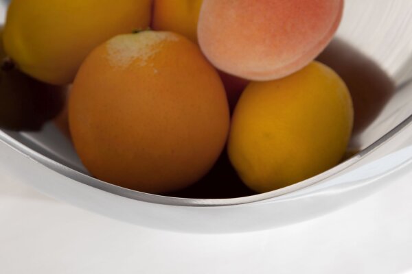 Coupe à fruits en aluminium 35 cm en argent