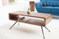 Table basse en bois de sheesham m&eacute;tal 100x20 cm en...