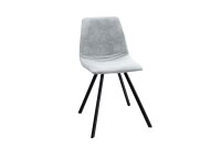 Chaise de salle à manger Microfibre métal...