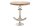 Table dappoint mangue bois métal 50x60 cm en argent naturel