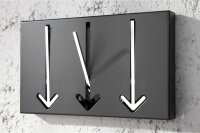Portemanteau mural en métal 90 cm en noir et blanc