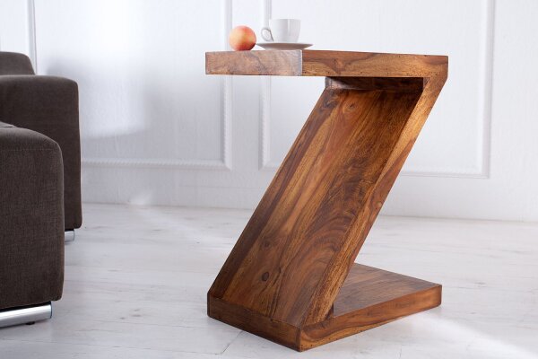 Table dappoint en bois de sheesham 45x30 cm en naturel