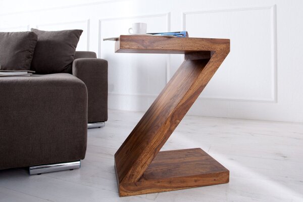 Table dappoint en bois de sheesham 45x30 cm en naturel