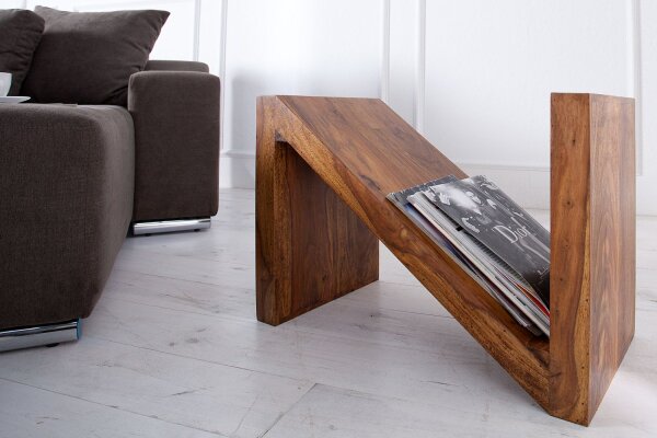 Table dappoint en bois de sheesham 45x30 cm en naturel