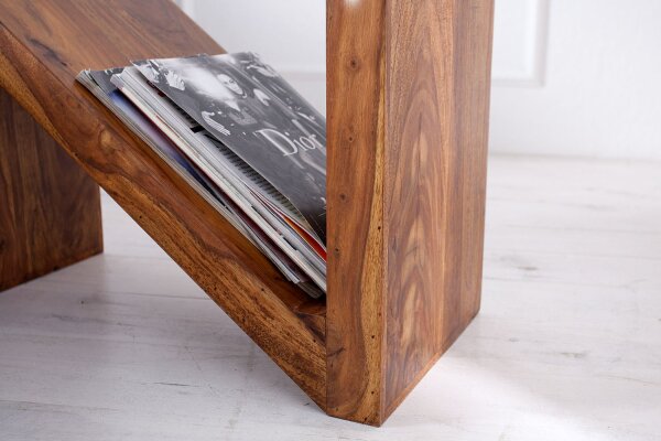 Table dappoint en bois de sheesham 45x30 cm en naturel