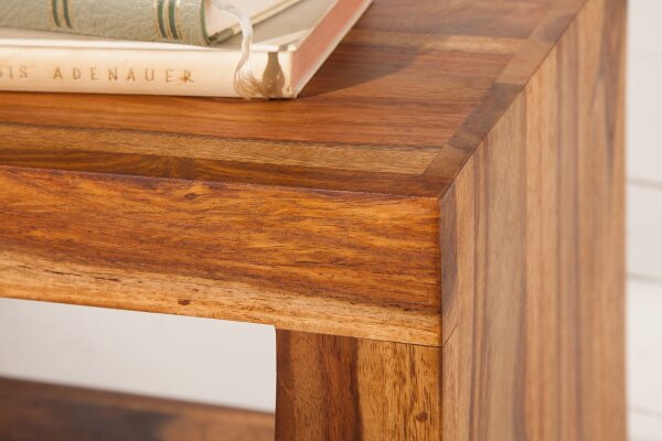 Table dappoint en bois de Sheesham fait main 45x30 cm en naturel