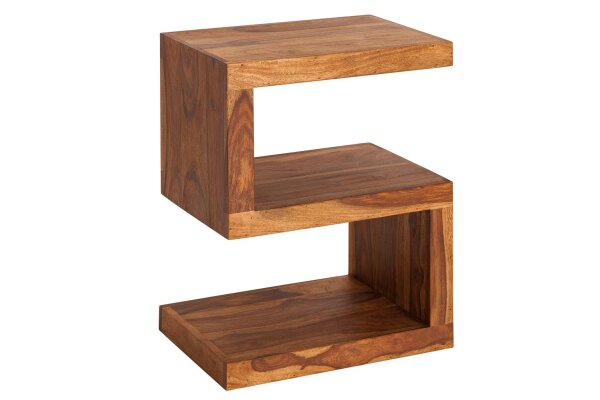 Table dappoint en bois de Sheesham fait main 45x30 cm en naturel