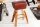 Tabouret de bar en cuir véritable massif 40 cm en marron café naturel