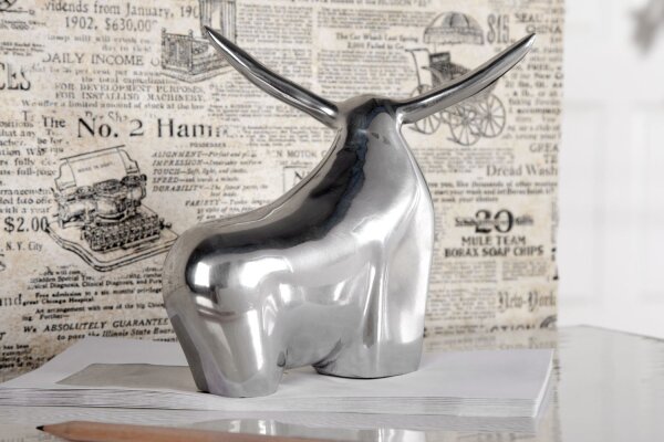 Statue aluminium 16x55 cm en argent
