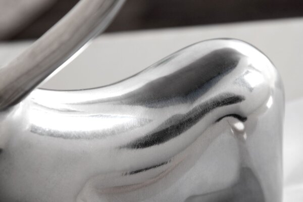 Statue aluminium 16x55 cm en argent