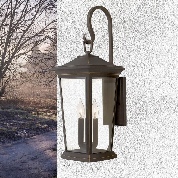 Lanterne extérieure en bronze rustique IP44 Porte dentrée