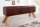 Banquette en cuir véritable massif 100 cm en brun café naturel