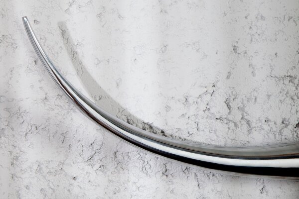 Sculpture murale tête de taureau 100 cm en argent