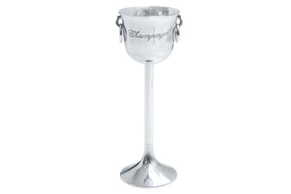 Seau à champagne en aluminium Ø 26 cm 75 cm de haut en argent