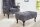 Tabouret Microfibre Bois 80x45 cm en gris antique
