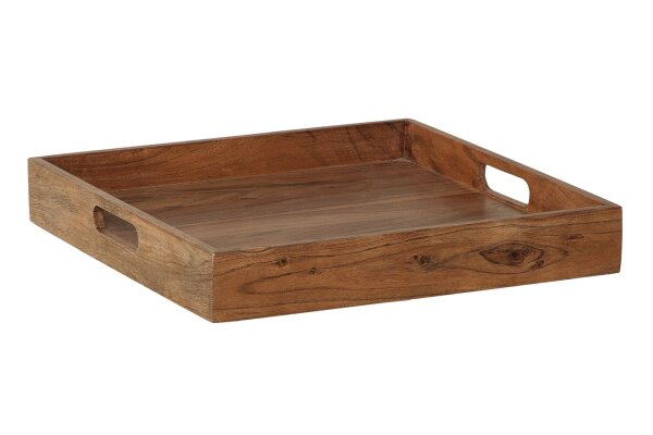 Plateau décoratif en bois dacacia 40x40 cm en naturel