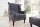 Fauteuil Microfibre bois 85 cm en gris antique