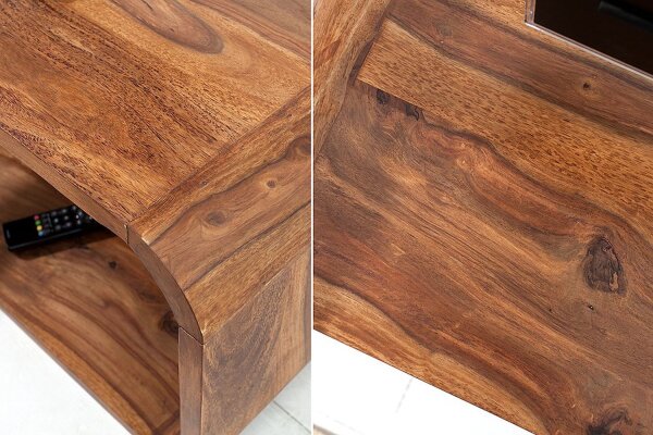 Table basse en bois de sheesham 100x106,7 cm en naturel