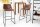Table de bar microfibre fer 100 cm en brun vintage noir