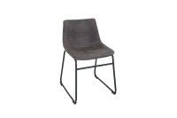 Chaise de salle &agrave; manger microfibre fer 45 cm en...