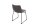 Chaise de salle à manger microfibre fer 45 cm en gris vintage noir