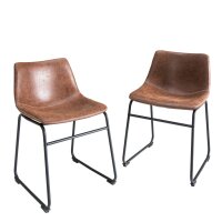 Chaise de salle &agrave; manger microfibre fer 45 cm en...