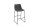 Table de bar microfibre fer 49 cm en gris vintage noir