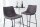 Table de bar microfibre fer 49 cm en gris vintage noir
