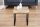 Table basse mangue bois métal 45x160 cm en noir naturel
