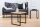 Table basse mangue bois métal 45x160 cm en noir naturel