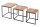 Table dappoint bois de sheesham métal set de 3 pièces en noir naturel