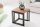 Table dappoint bois de sheesham métal set de 3 pièces en noir naturel
